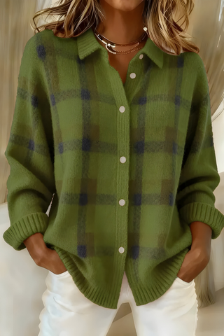 Anna | Soft cardigan with check pattern