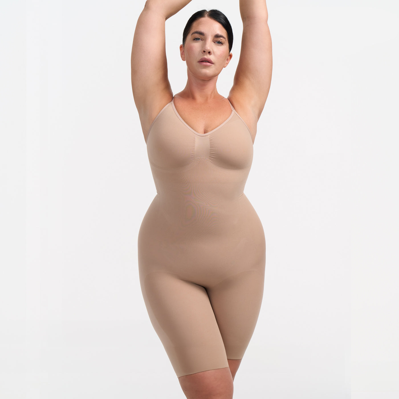 Sculpting bodysuit shapewear with shorts