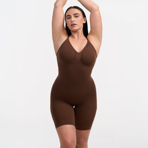 Sculpting bodysuit shapewear with shorts