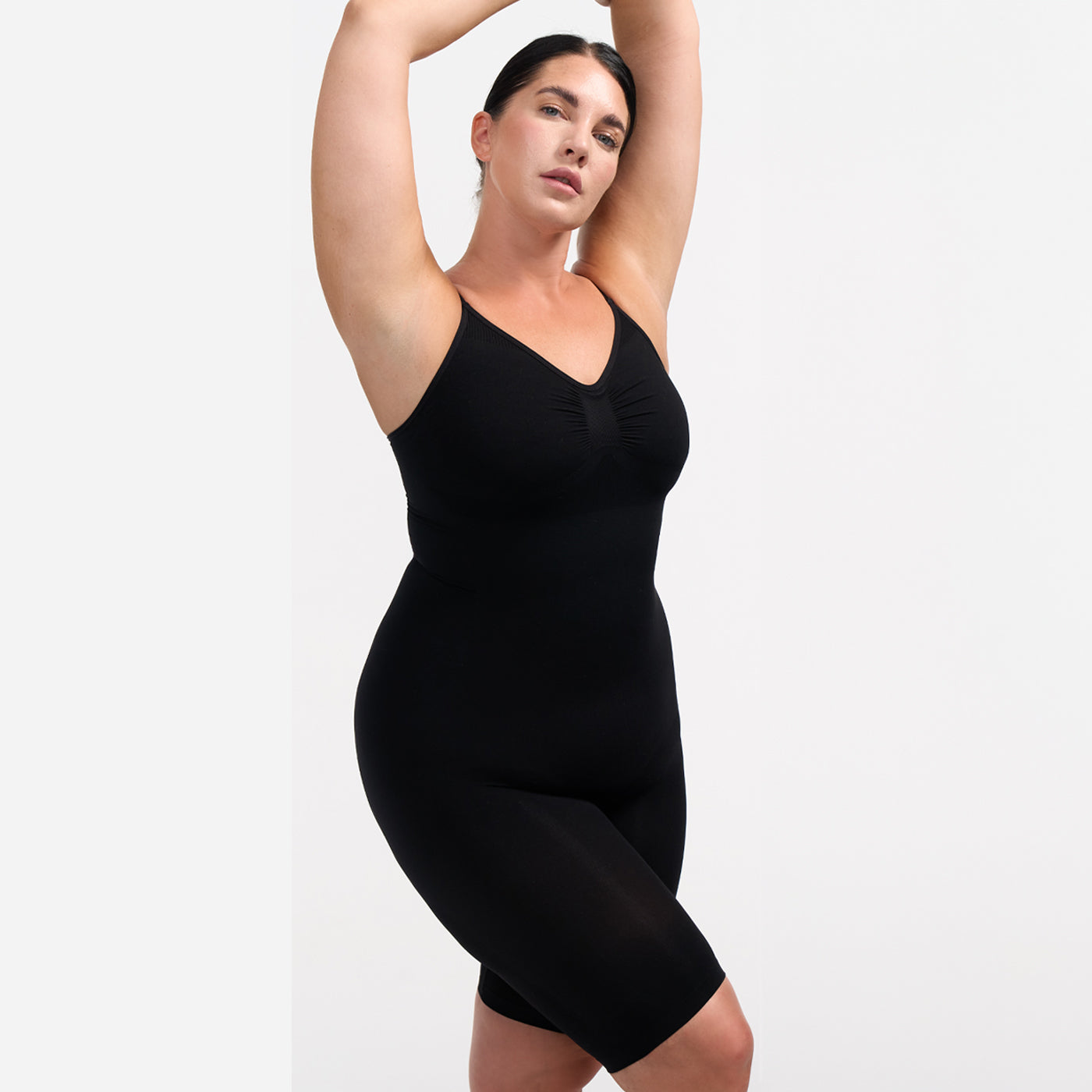 Sculpting bodysuit shapewear with shorts