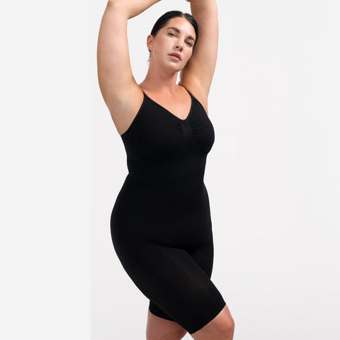 Sculpting bodysuit shapewear with shorts