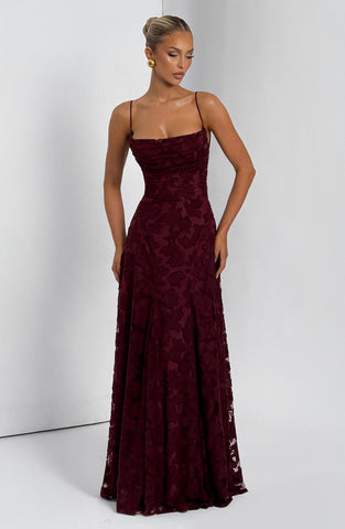 Francis Maxi Dress - Cherry Lacquer