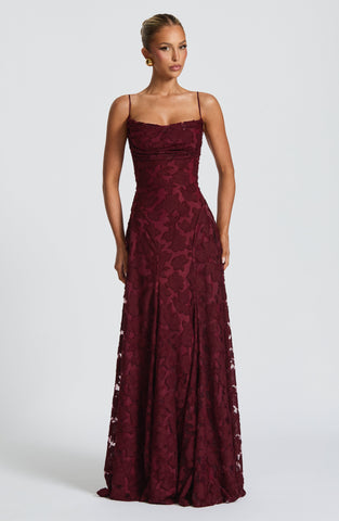 Francis Maxi Dress - Cherry Lacquer